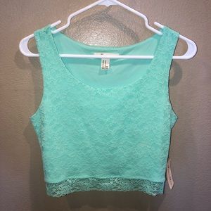 Mint Green Forever 21 Crop top